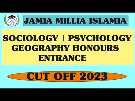 Jamia Millia Islamia Ba Cut Off Jmi Cut Off Sociology