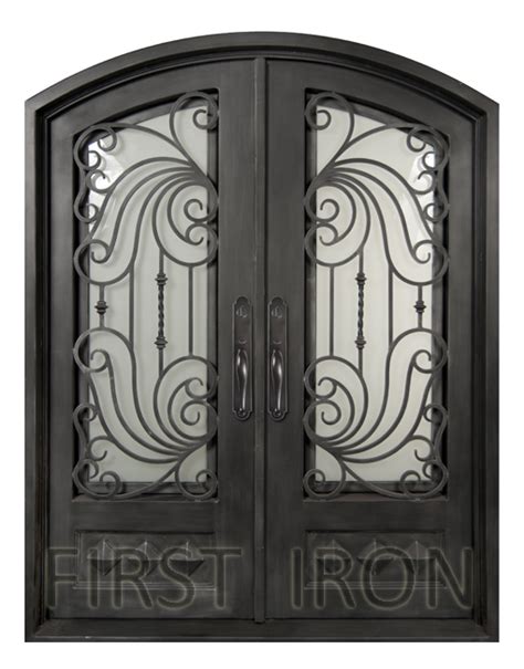 Luxury Exterior Main Entry Wrought Iron Door New Iron Grill Window Door