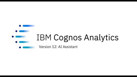 Ibm Cognos Analytics Assistant In 60 Seconds Youtube