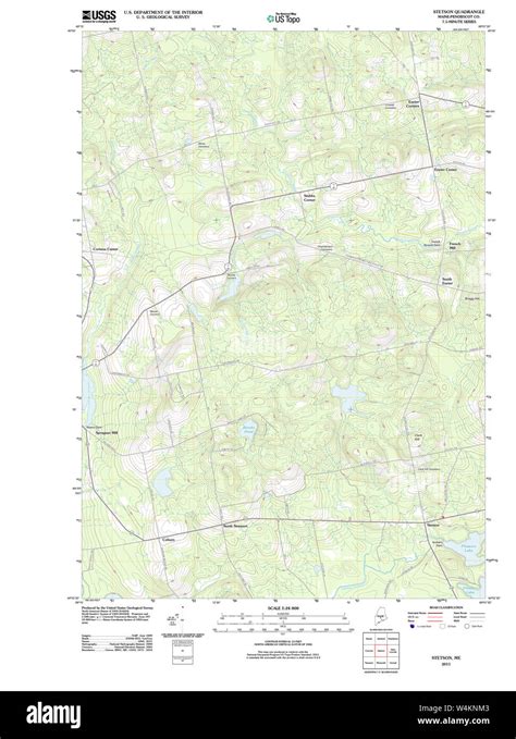 Maine USGS Historical Map Stetson 20110906 TM Restoration Stock Photo ...