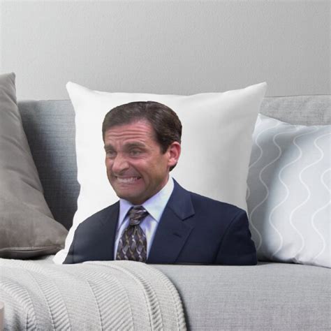 Crying Michael Scott Throw Pillow By TossedSweetCorn Redbubble