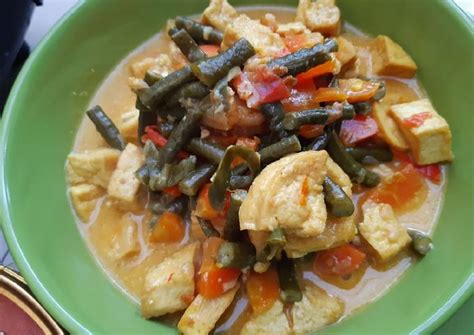 Resep Kacang Panjang Tahu Kuah Santan Oleh Zakia Nandamia Putri