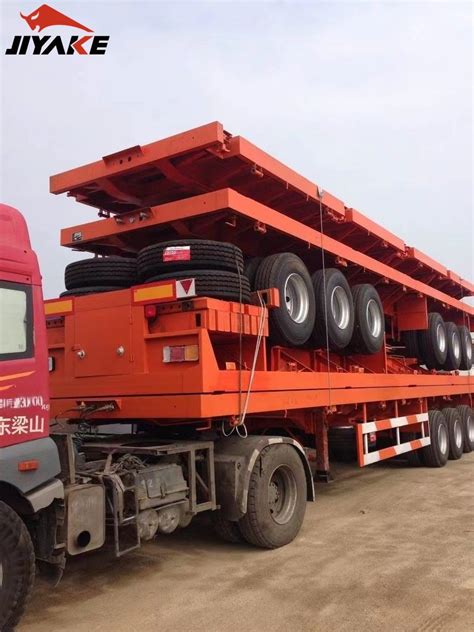 Used And New Ft Ft Shipping Container Tri Axles Flatbed Semi