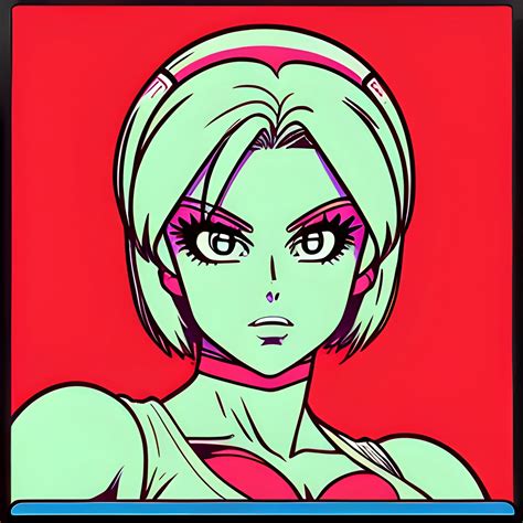An portrait of full body: Jenny Poussin in the retro anime style of the