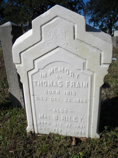 Thomas Frain 1815 1866 Find A Grave Memorial