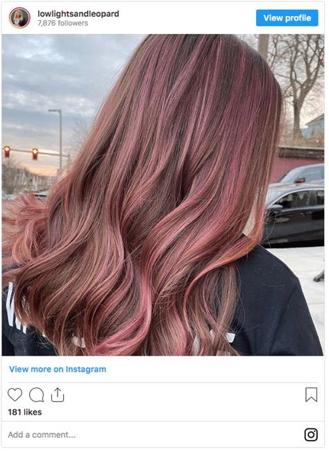 Brown Hair With Pastel Pink Highlights