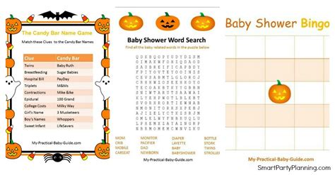 Printable Halloween Baby Shower Games