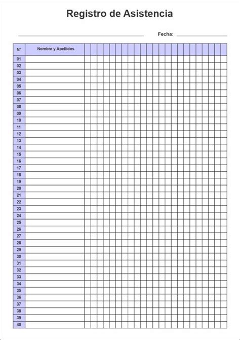 Formato Registro De Asistencia De Alumnos Lista De Alumnos Hojas De