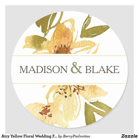 Green Gold Wedding Sticker Personalized Thank You Sticker Printed