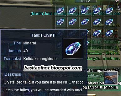 Basi Tapi HOT RF Kegunaan Talic Crystal Part 9