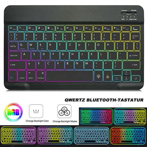 Qwertz Beleuchtet Tastatur H Lle F R Samsung Galaxy Tab A A A S S