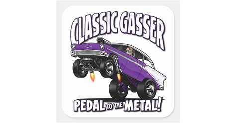 56’ Gasser Flair Square Sticker Zazzle