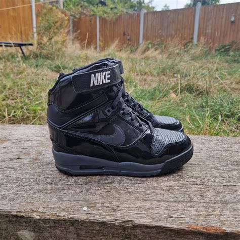 Nike Revolution Sky Hi Wedge Trainers Black Amazing Depop