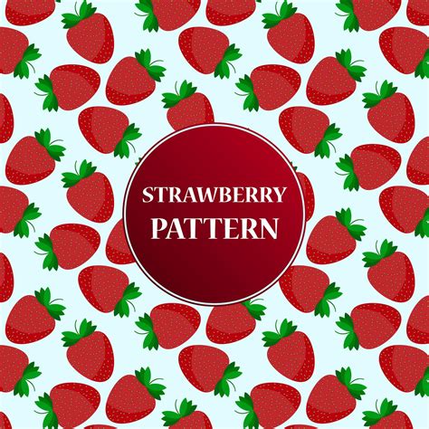 cartoon strawberry pattern  vector art  vecteezy