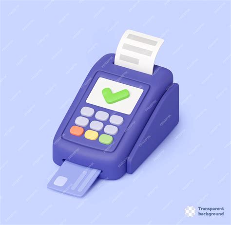 Premium PSD | 3d illustration pos machine payment terminal icon