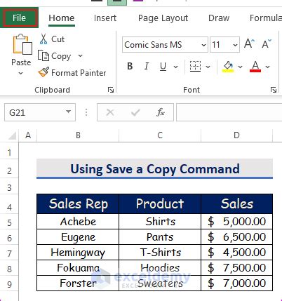 How To Save A Copy Of An Excel File Easy Methods Exceldemy