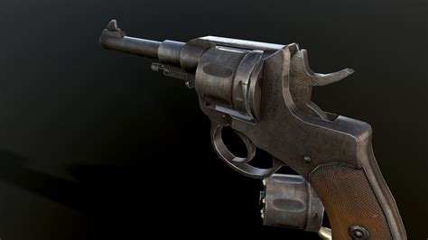 Nagant revolver m1895 model - TurboSquid 1419263