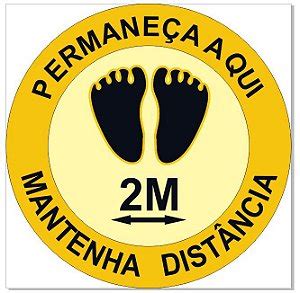 Adesivo Mantenha Dist Ncia De M Covid Iplacas Sinaliza O