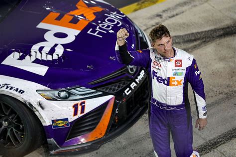 I Beat Your Favorite Driver Denny Hamlin Taunts Fans For Booing Him After Winning Nascar