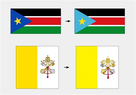 In 2023 Both Vatican City And South Sudan Updated Specified Their Flag R Vexillology