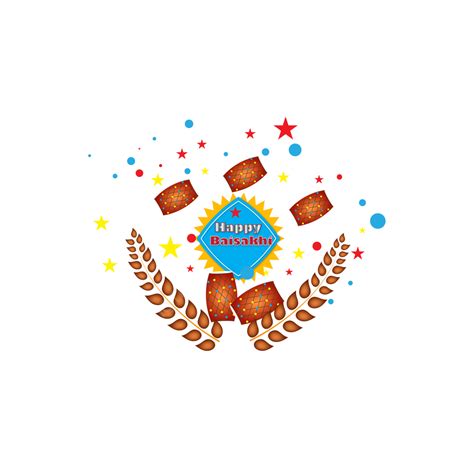 Happy Baisakhi Vector Png Images Drum Happy Baisakhi Vector Design