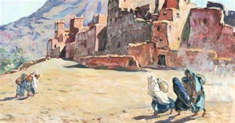 Kasbah Au Pied Des Montagnes HENRI PONTOY 1888 1968 Algeria