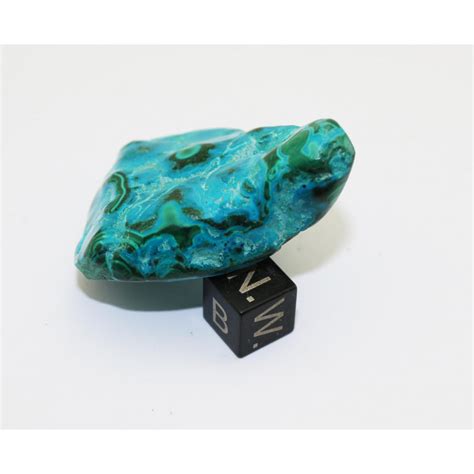 Malachite Chrysocolle naturelle a moitié polis du Congo 35 05 grammes