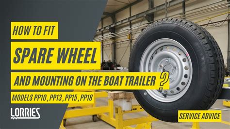 How To Fit Spare Wheel And Mounting On A Boat Trailer Youtube