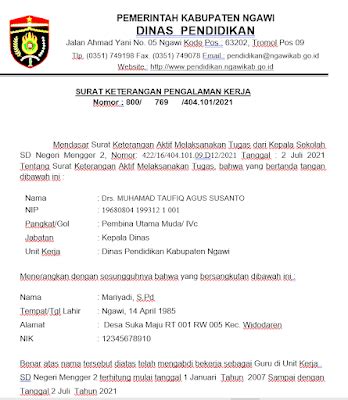 Contoh Surat Keterangan Pengalaman Kerja Pppk Teknis IMAGESEE