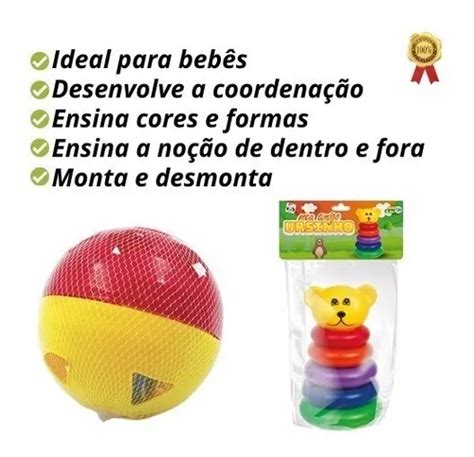 Kit Brinquedo Educativo Bolinha Ursinho Did Tico Pedagogico R Em