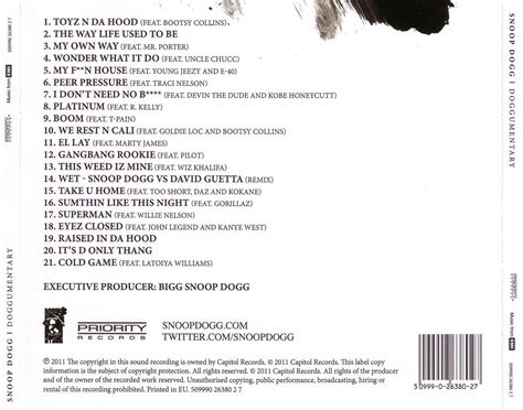 Popn Underground Music: Snoop Dogg - Doggumentary (2011) CD Covers