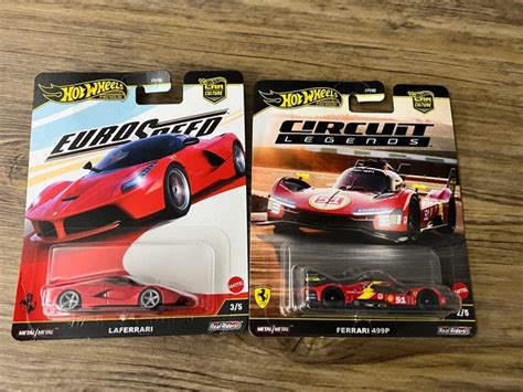 HOT WHEELS PREMIUM Circuit Legends Ferrari P And Eurospeed LaFerrari PicClick UK