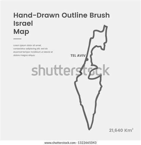 Cartoon Israel Map, Hand Drawn Israel Map, Doodle Israel Map Vector ...