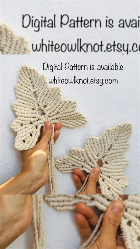 Macrame Leaf PDF PATTERN Artesanias Hazlo Tu Mismo