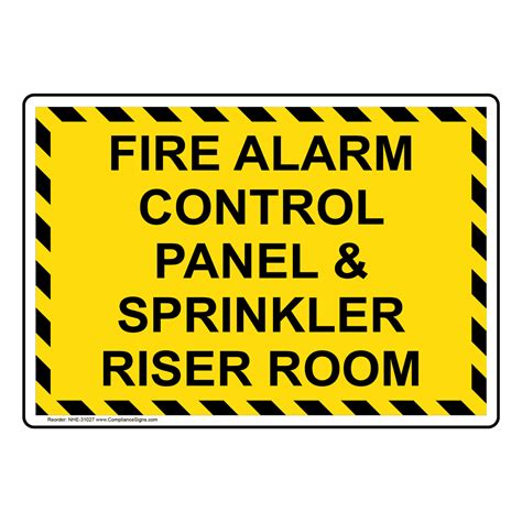 Fire Sprinklers Sign Fire Alarm Control Panel And Sprinkler Riser Room