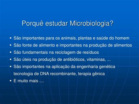 O Que A Microbiologia Estuda - PPT - Introdução à microbiologia PowerPoint Presentation, free download ...