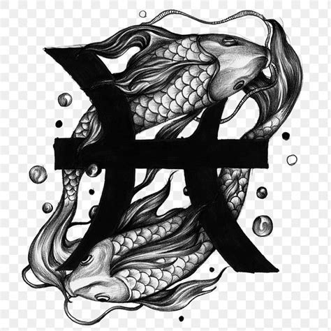 Pisces Png Zodiac Sign Sticker Black Horoscope Symbol Free Image By