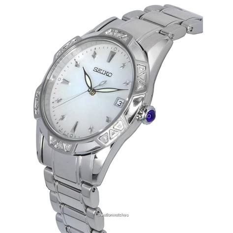 Seiko Diamonds Conceptual Mother Of Pearl Dial Quartz Skk727 Skk727p1 Skk727p 100m Womens Watch