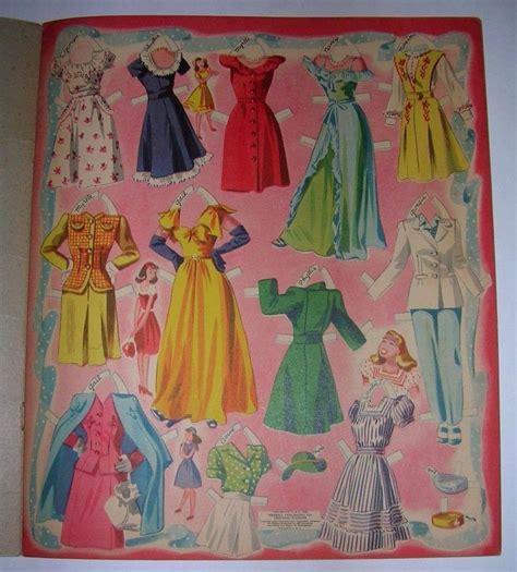 Original 1944 Sweet 16 Cut Out Paper Doll Book Teenage Girls Merrill