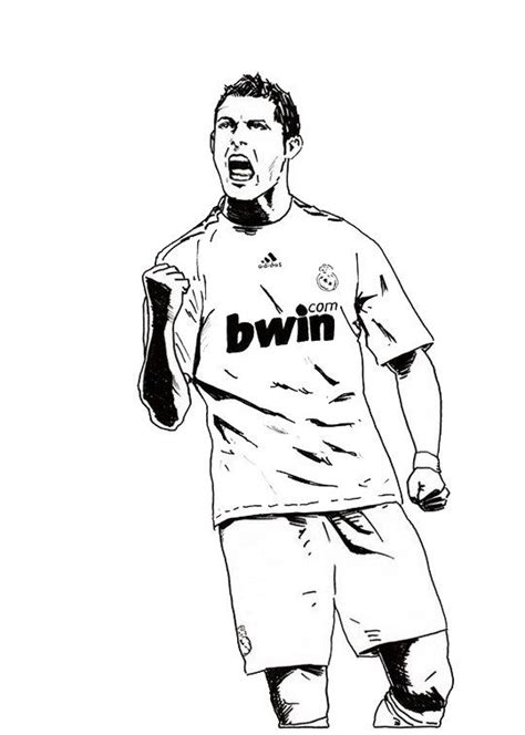 Cristiano Ronaldo Coloring Pages At Free Printable