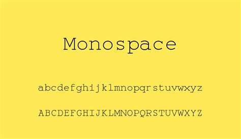 monospace font family font font tr
