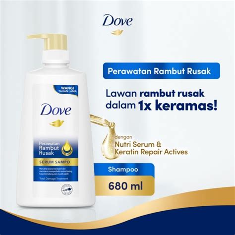 Jual Dove Serum Shampoo Ml Rambut Rontok Rambut Rusak Anti