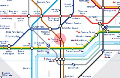 Charing Cross station map - London Underground Tube