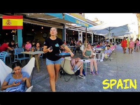 Beach Town Seafront Evening Relaxing Walking Spain Former Fishing