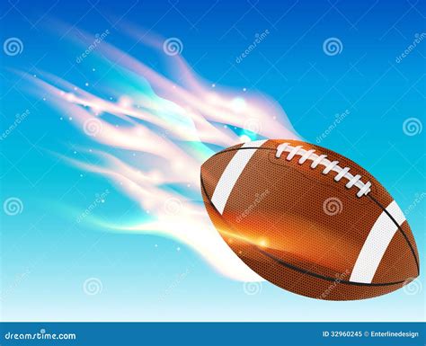 Flaming Football stock vector. Illustration of background - 32960245