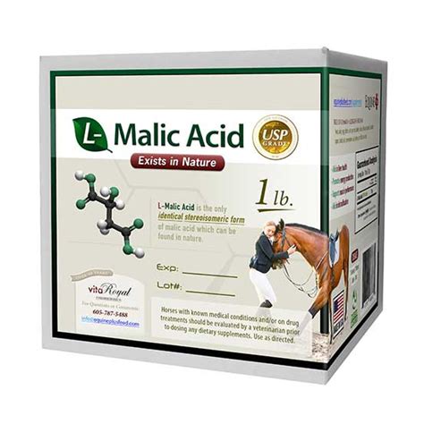 L-Malic Acid 100% USP Grade Equine Horse Supplement