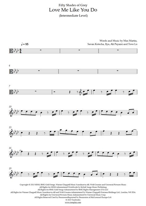 Love Me like You Do (Intermediate Level) (Ellie Goulding) - Viola Sheet ...