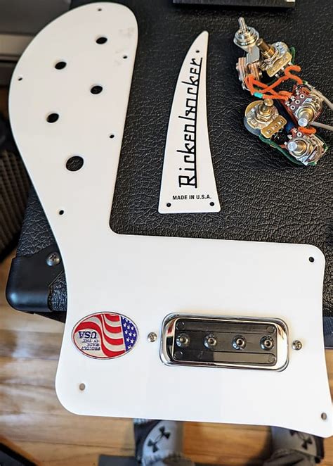 Rickenbacker 4003 Replacement Pickguard With Pickup White Reverb