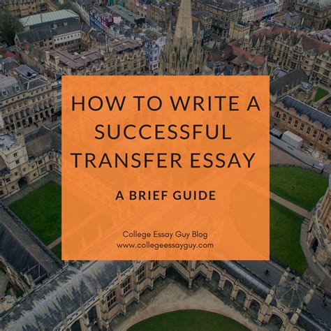 How to Write a Successful College Transfer Essay 2024