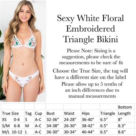 Swim Sexy White Floral Embroidered Triangle Bikini Poshmark